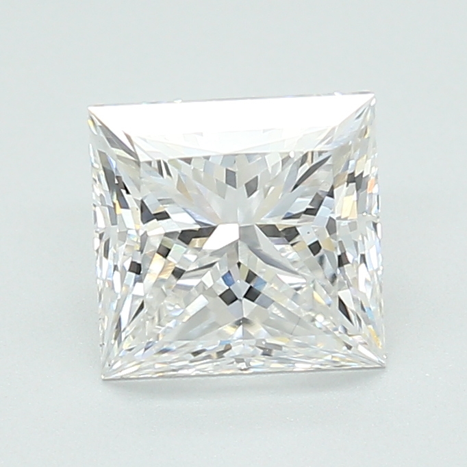 1.59-carat princess diamond with E color, null cut, and VS1 clarity.
