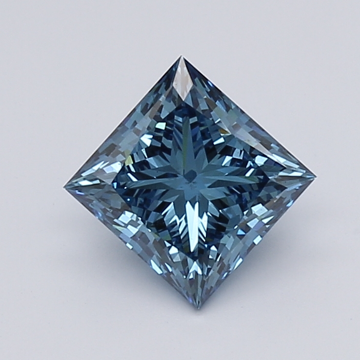 1.53-carat princess diamond with null color, null cut, and VS2 clarity.