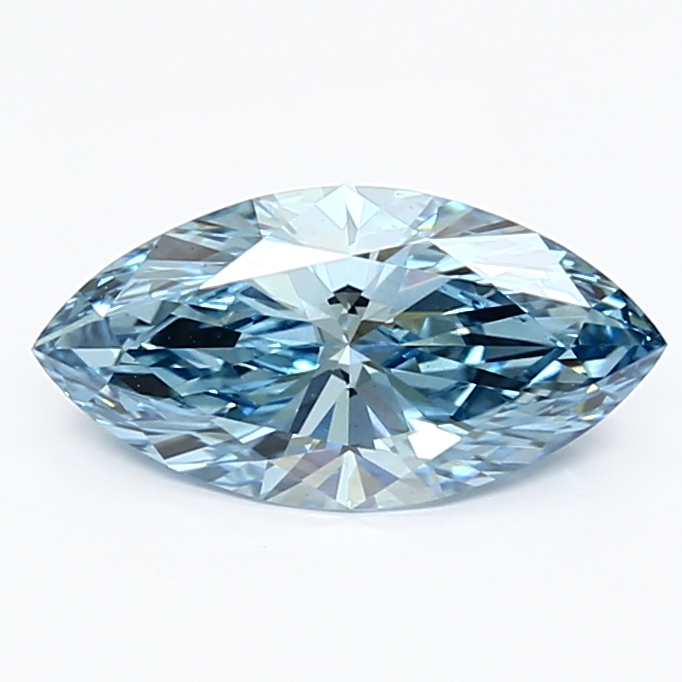 1.23-carat marquise diamond with null color, null cut, and VVS2 clarity.