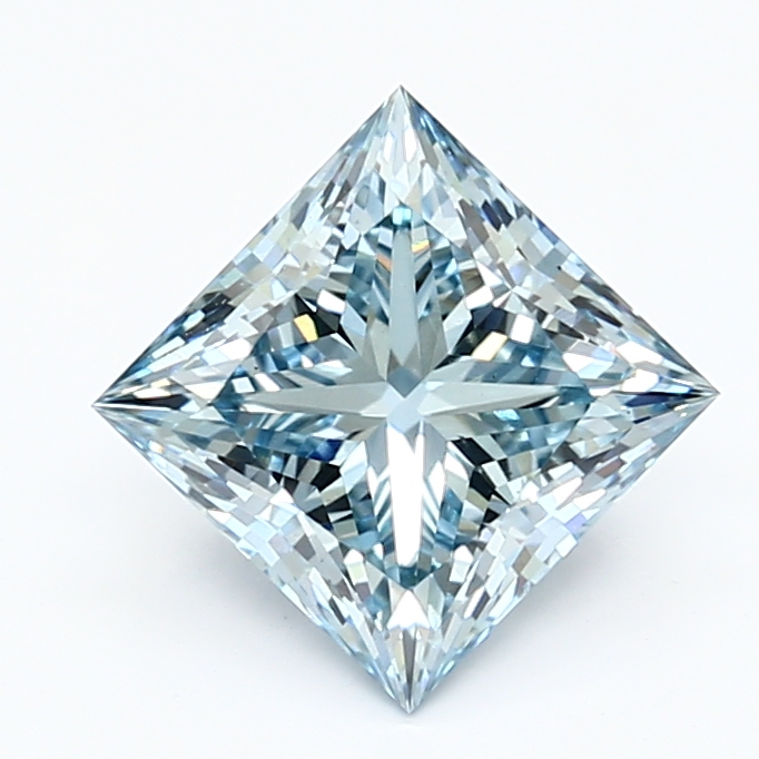 2.13-carat princess diamond with null color, null cut, and VS1 clarity.