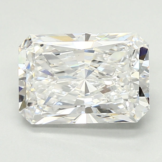 1.61-carat radiant diamond with D color, null cut, and VS2 clarity.
