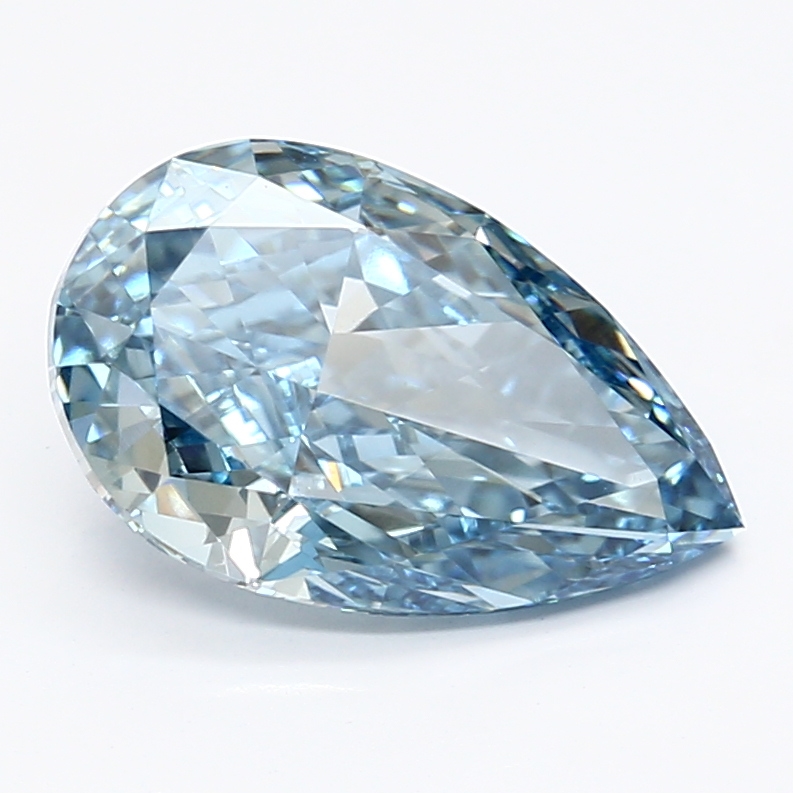 2.4-carat pear diamond with null color, null cut, and VS1 clarity.