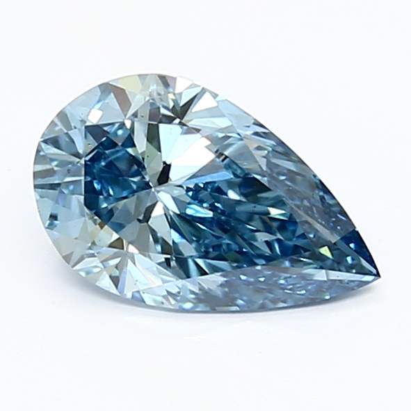 1.04-carat pear diamond with null color, null cut, and VVS2 clarity.