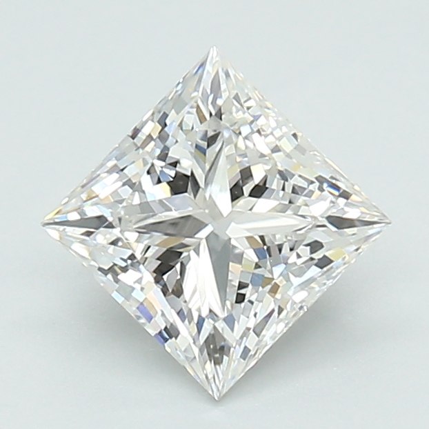 1.09-carat princess diamond with E color, null cut, and VS1 clarity.
