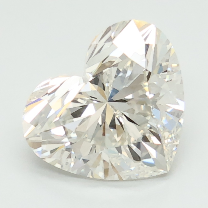 2.06-carat heart diamond with G color, null cut, and VVS1 clarity.