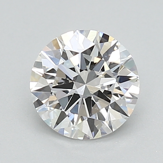 0.73-carat round diamond with F color, null cut, and VVS2 clarity.