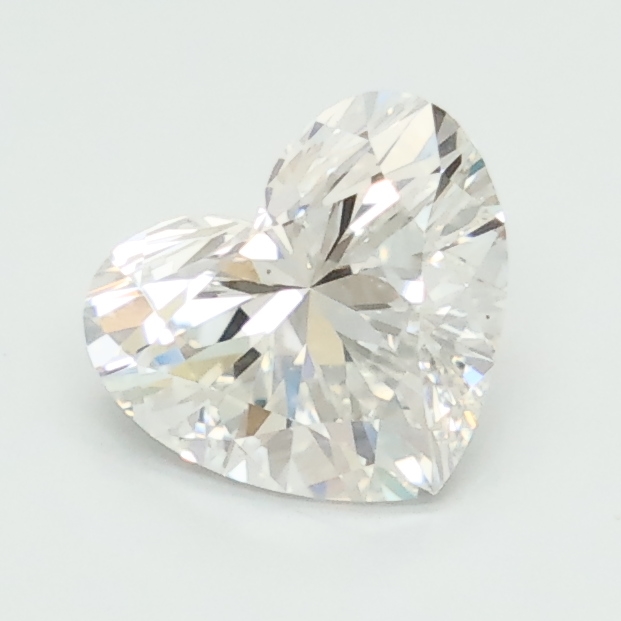 0.98-carat heart diamond with E color, null cut, and VS1 clarity.