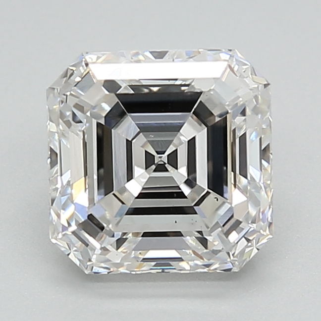 1.92-carat asscher diamond with G color, null cut, and VS2 clarity.