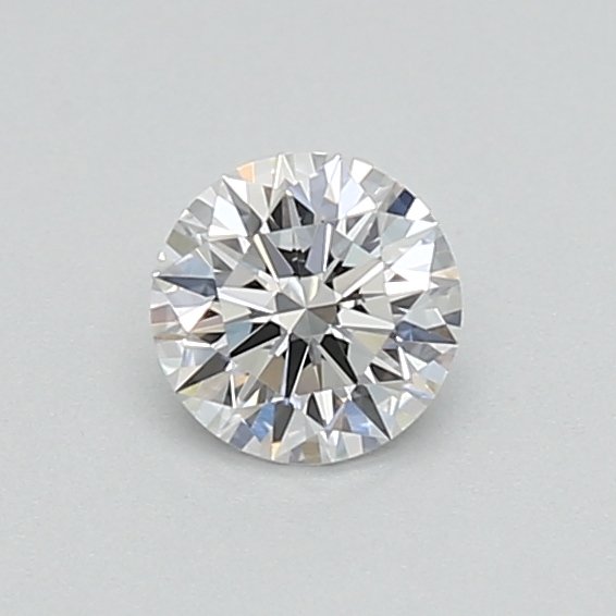 0.32-carat round diamond with E color, null cut, and VVS1 clarity.