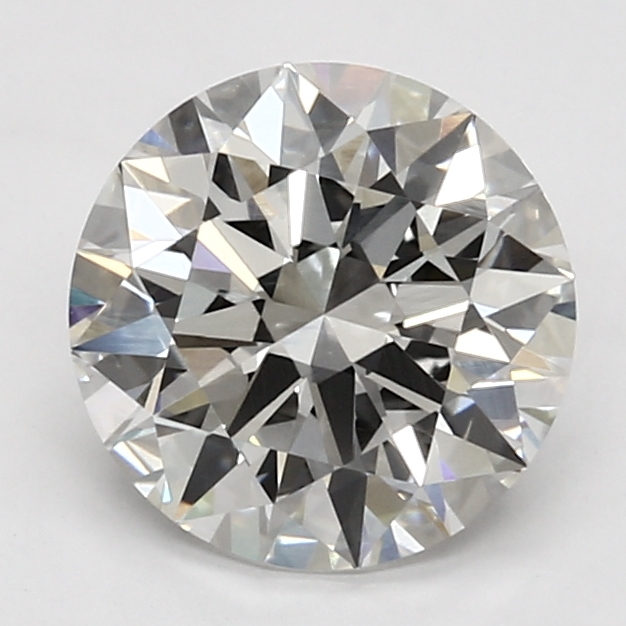 2.55-carat round diamond with G color, null cut, and VVS2 clarity.