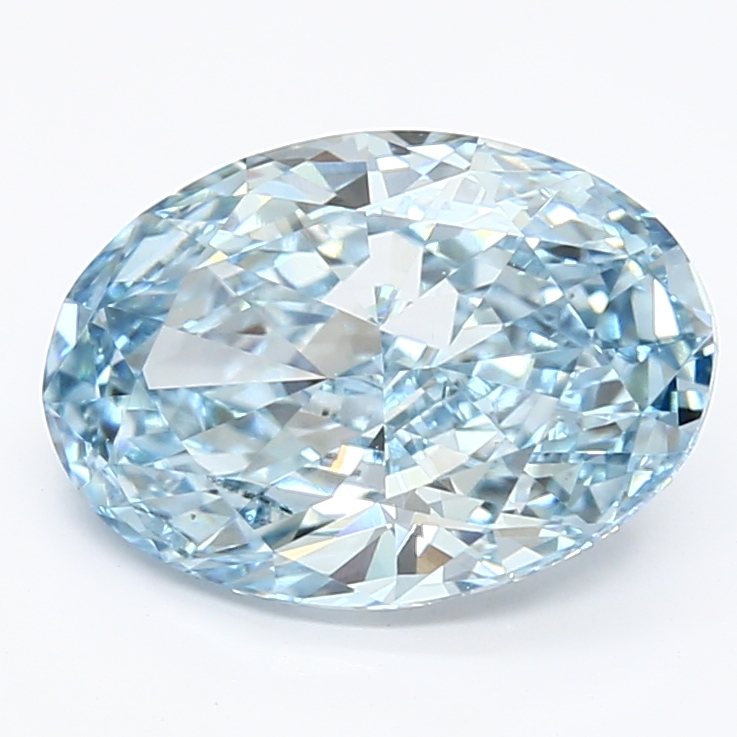 2.55-carat oval diamond with null color, null cut, and VS1 clarity.