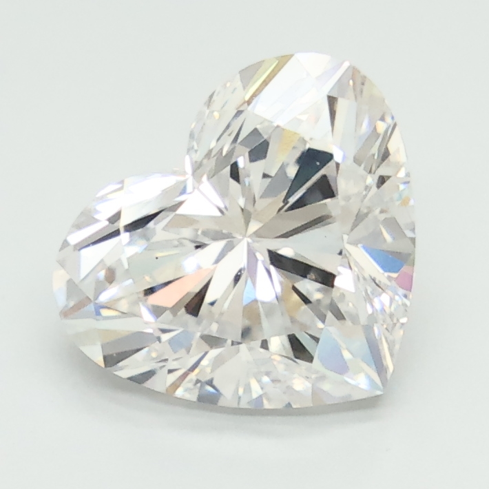 2.42-carat heart diamond with E color, null cut, and VS1 clarity.