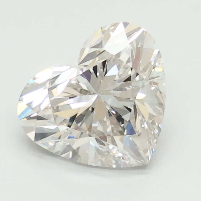 2.07-carat heart diamond with G color, null cut, and VS2 clarity.