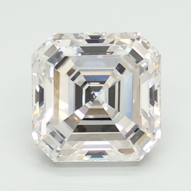 2.02-carat asscher diamond with F color, null cut, and VS1 clarity.