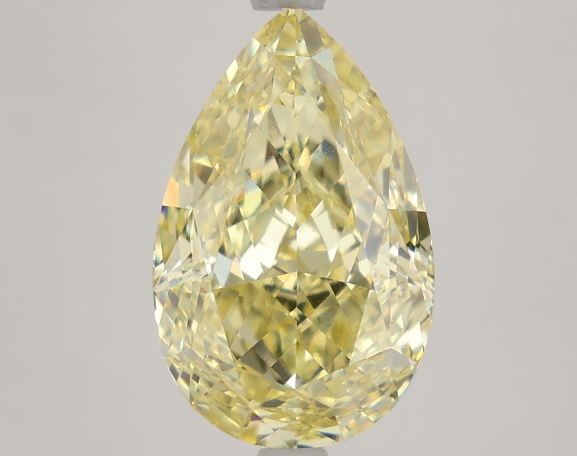 5.46-carat pear diamond with null color, null cut, and VVS2 clarity.