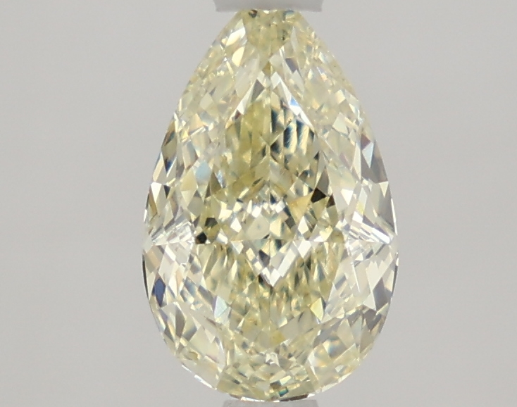 1.3-carat pear diamond with null color, null cut, and VS1 clarity.