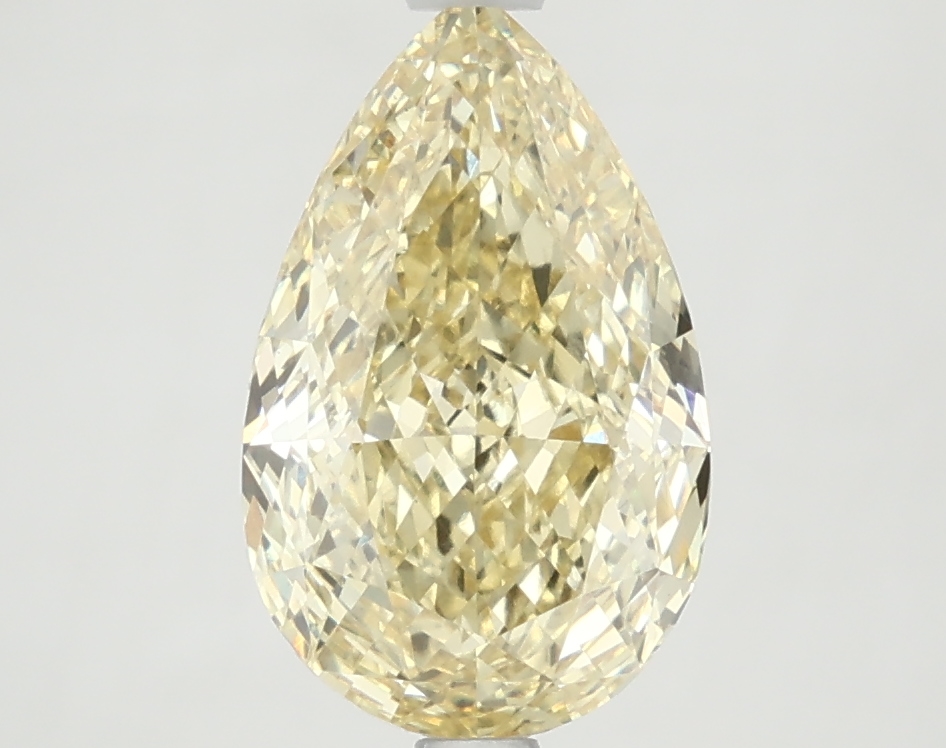 Pear 2.91ct Yellow VVS2