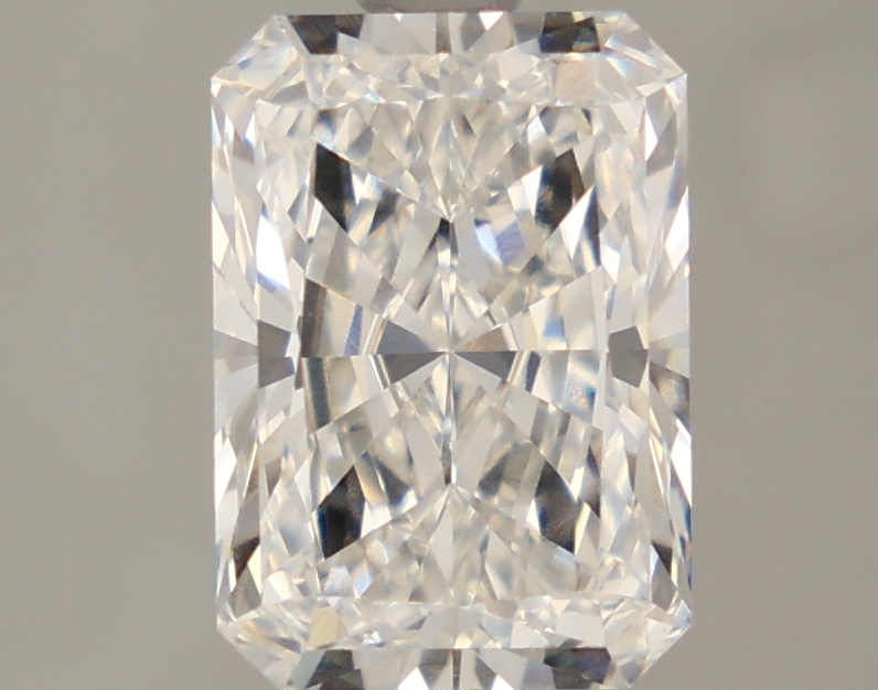2.09-carat radiant diamond with F color, null cut, and VVS2 clarity.
