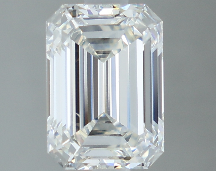 2.08-carat emerald diamond with G color, null cut, and VVS2 clarity.