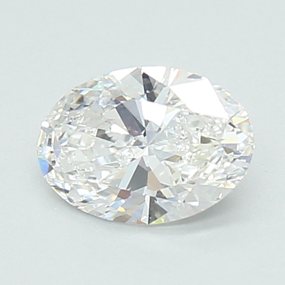 0.61-carat oval diamond with D color, null cut, and VVS1 clarity.