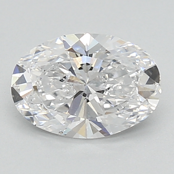 0.84-carat oval diamond with E color, null cut, and VS1 clarity.