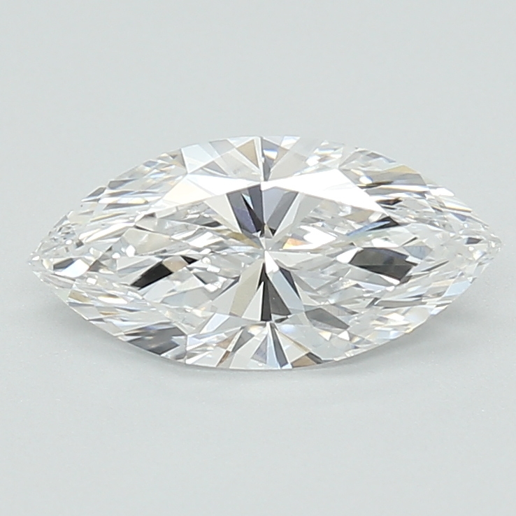 0.99-carat marquise diamond with D color, null cut, and VVS1 clarity.