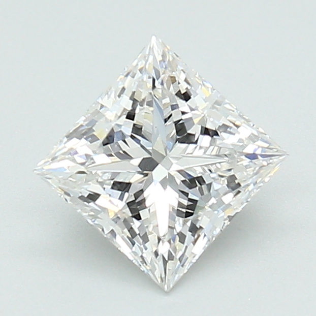 1.05-carat princess diamond with D color, null cut, and VS1 clarity.