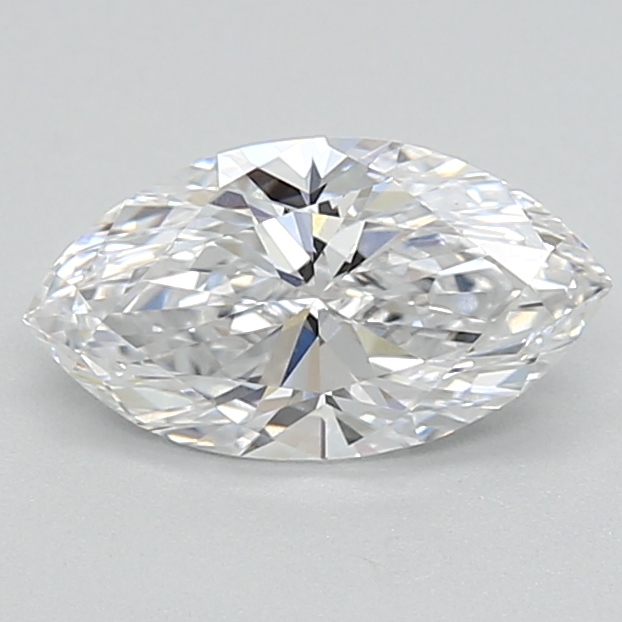 0.83-carat marquise diamond with D color, null cut, and VVS1 clarity.