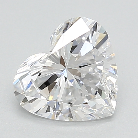 0.99-carat heart diamond with D color, null cut, and VVS2 clarity.