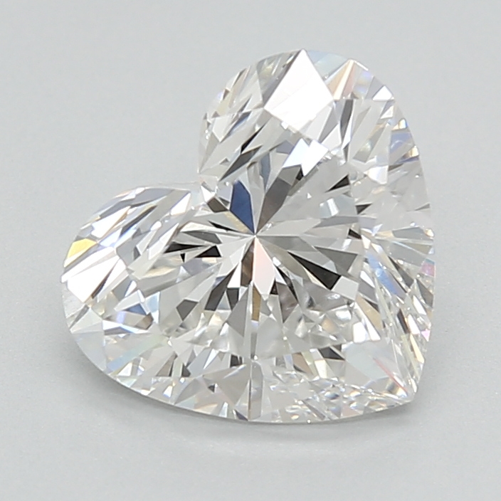 1.82-carat heart diamond with F color, null cut, and VVS1 clarity.