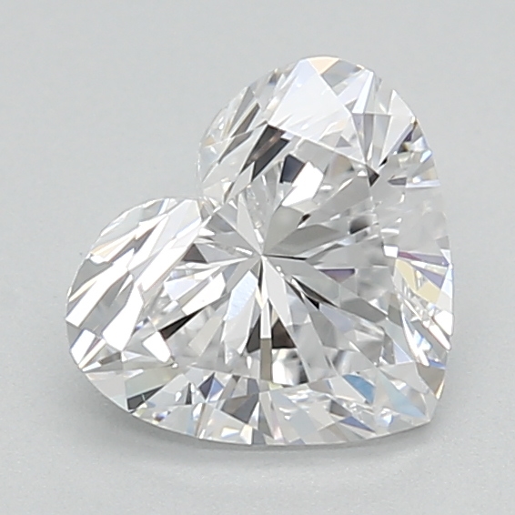 0.99-carat heart diamond with D color, null cut, and VVS2 clarity.