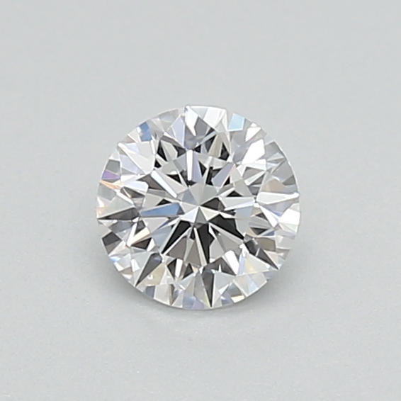 0.32-carat round diamond with D color, null cut, and IF clarity.