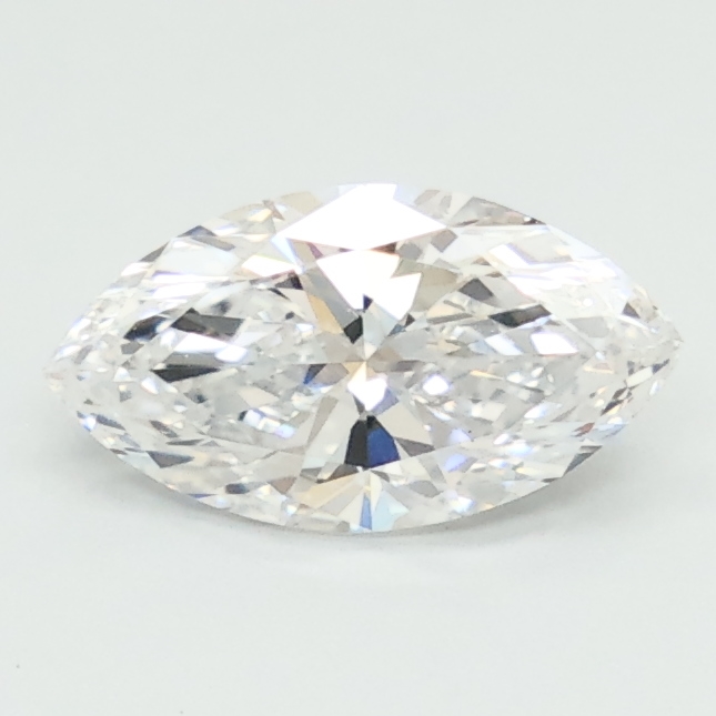 0.79-carat marquise diamond with D color, null cut, and VS1 clarity.