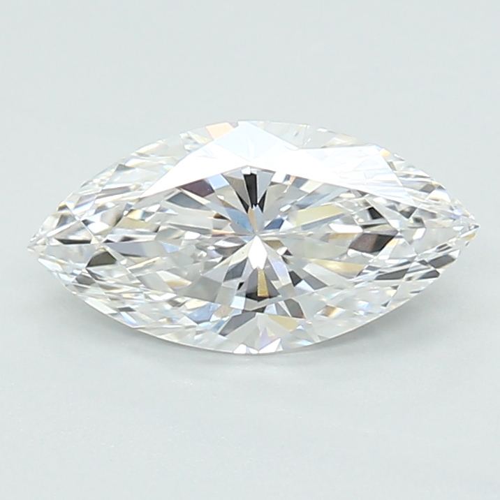 0.96-carat marquise diamond with D color, null cut, and VS1 clarity.
