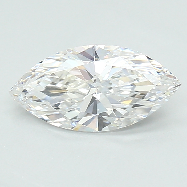 0.95-carat marquise diamond with E color, null cut, and VS1 clarity.