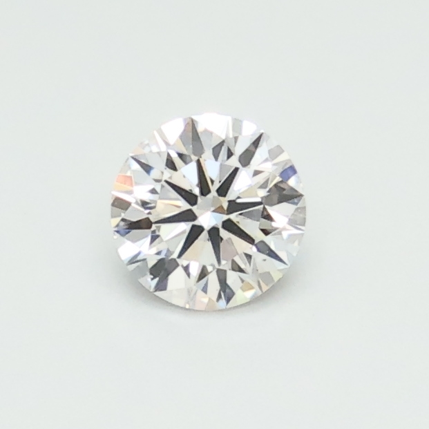 0.34-carat round diamond with D color, null cut, and VVS1 clarity.