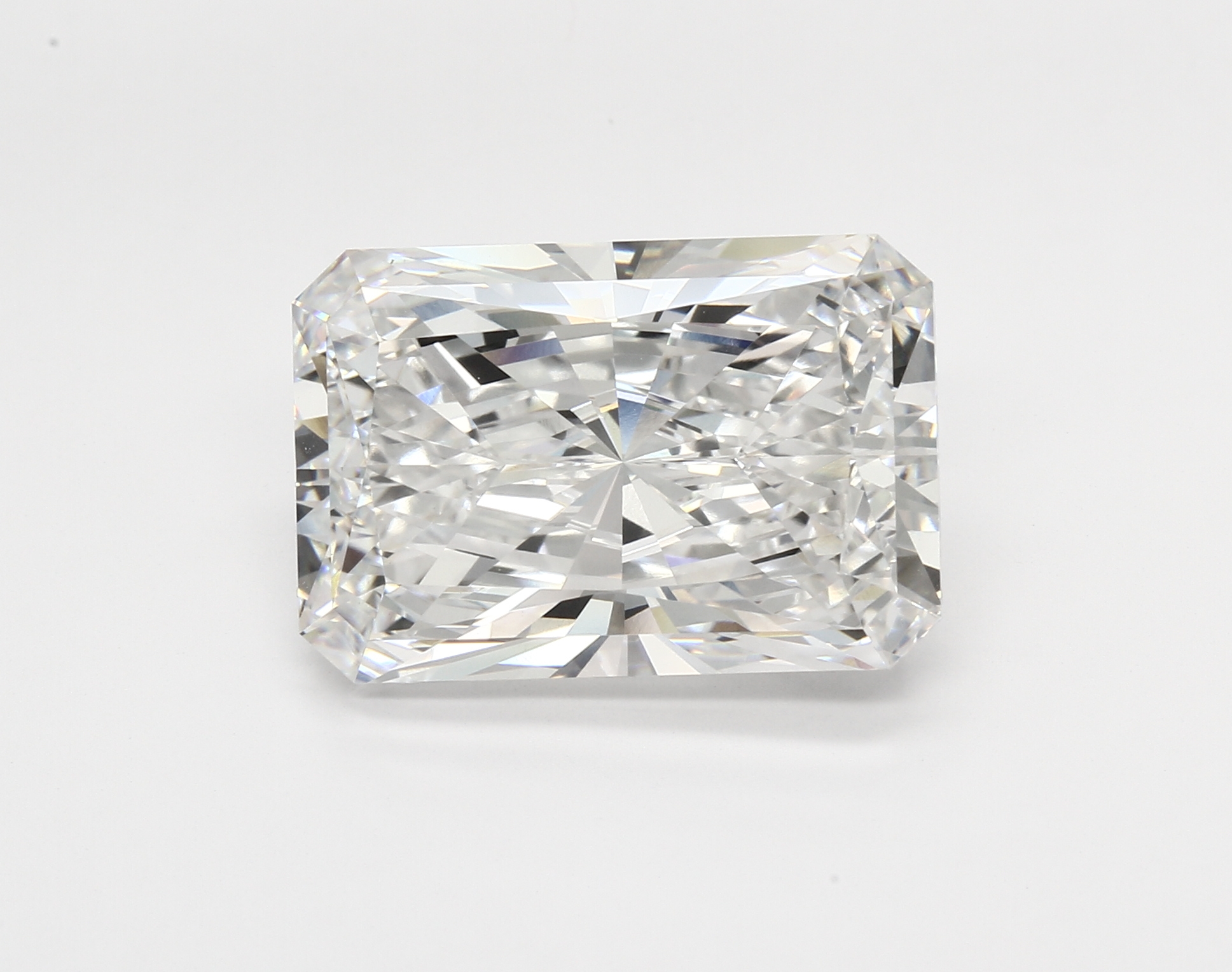 13.11-carat radiant diamond with E color, null cut, and VS1 clarity.