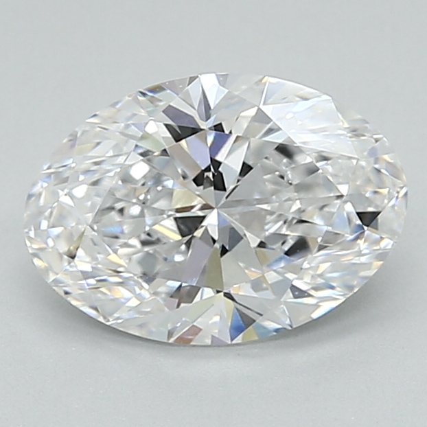 1.56-carat oval diamond with D color, null cut, and VVS2 clarity.