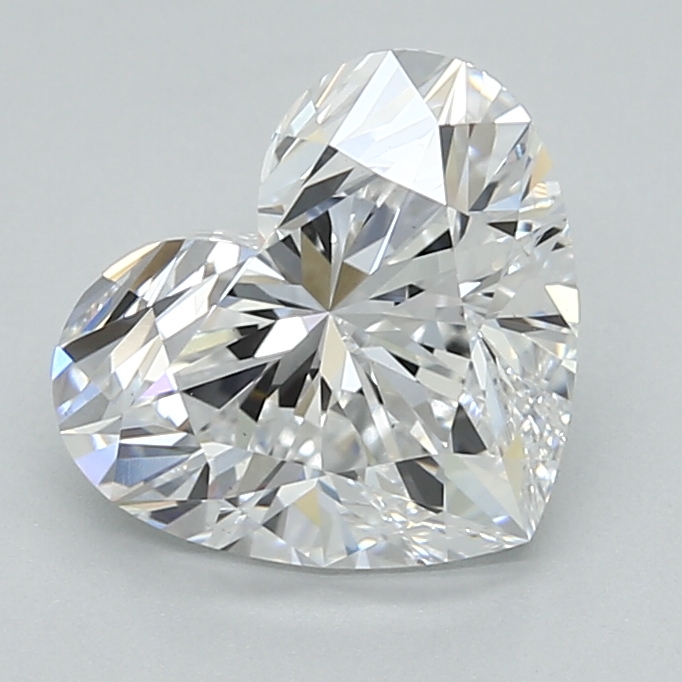 2.39-carat heart diamond with D color, null cut, and VS1 clarity.
