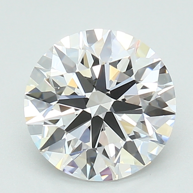 1.59-carat round diamond with E color, null cut, and VVS2 clarity.
