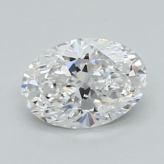 0.73-carat oval diamond with D color, null cut, and VVS2 clarity.