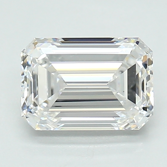 1.06-carat emerald diamond with D color, null cut, and VS1 clarity.