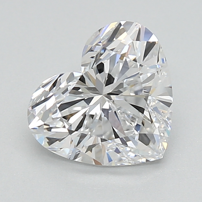 1.41-carat heart diamond with D color, null cut, and VVS2 clarity.