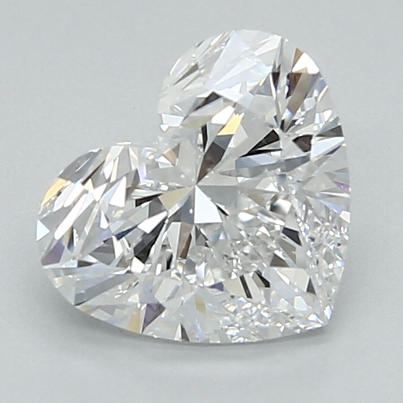 1.59-carat heart diamond with D color, null cut, and VVS1 clarity.