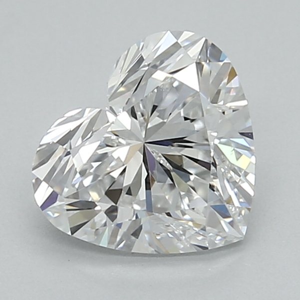 1.5-carat heart diamond with E color, null cut, and VVS2 clarity.