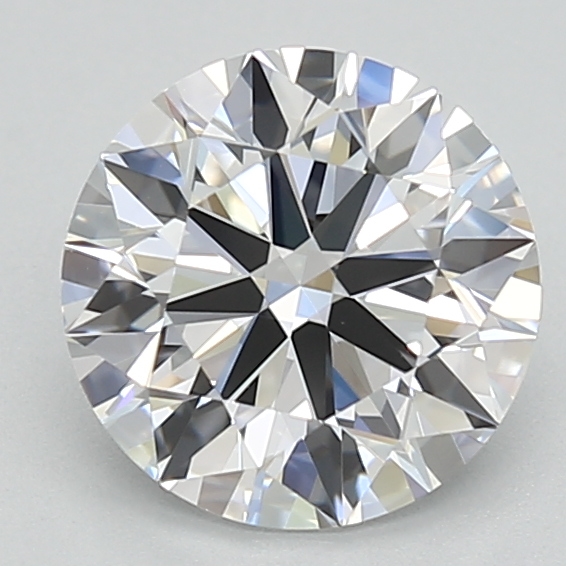 1.5-carat round diamond with D color, null cut, and VVS2 clarity.