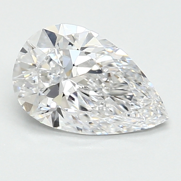 0.92-carat pear diamond with D color, null cut, and VS1 clarity.