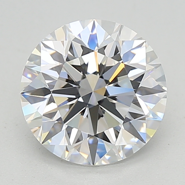 1.56-carat round diamond with E color, null cut, and VVS2 clarity.