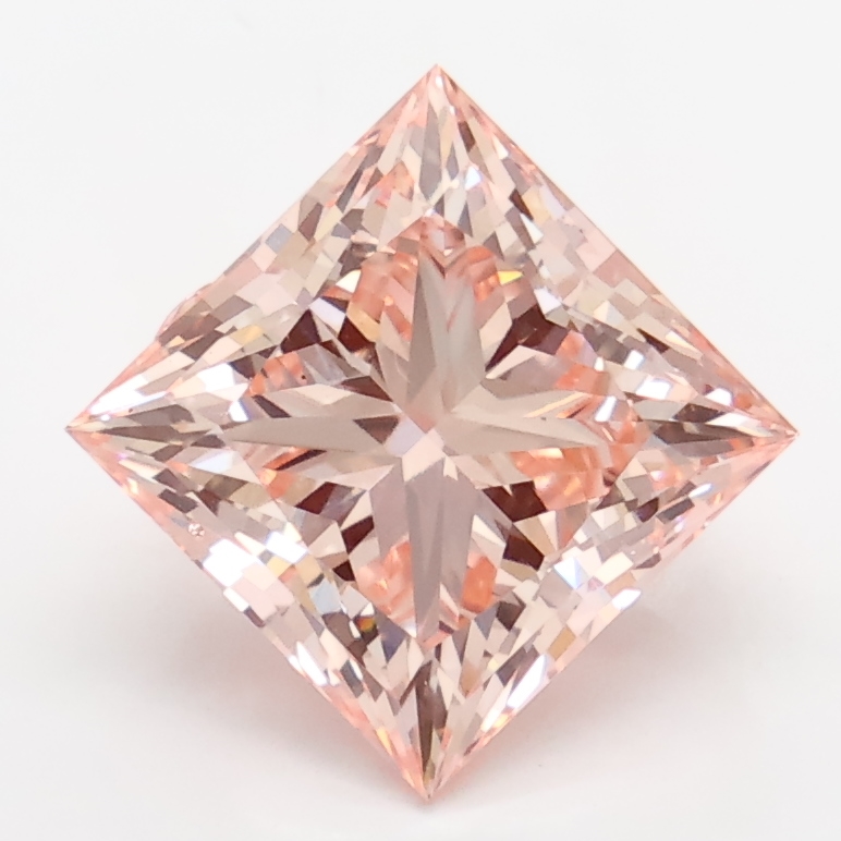 3.11-carat princess diamond with null color, null cut, and VVS2 clarity.